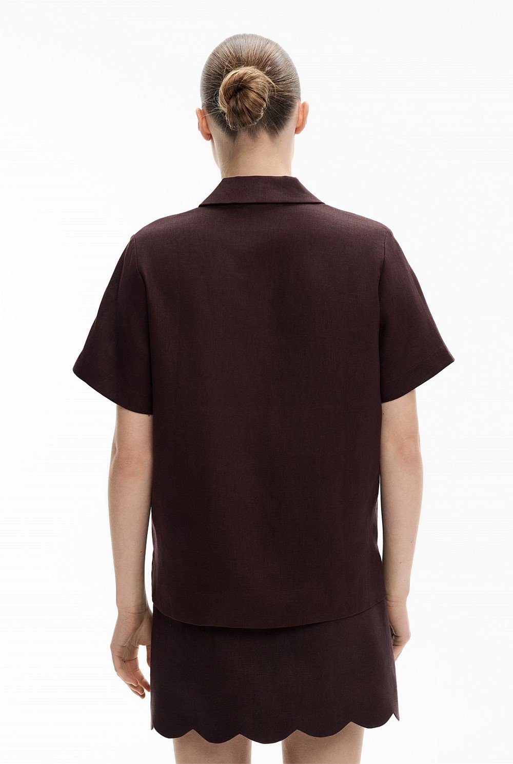 Scalloped Linen Shirt