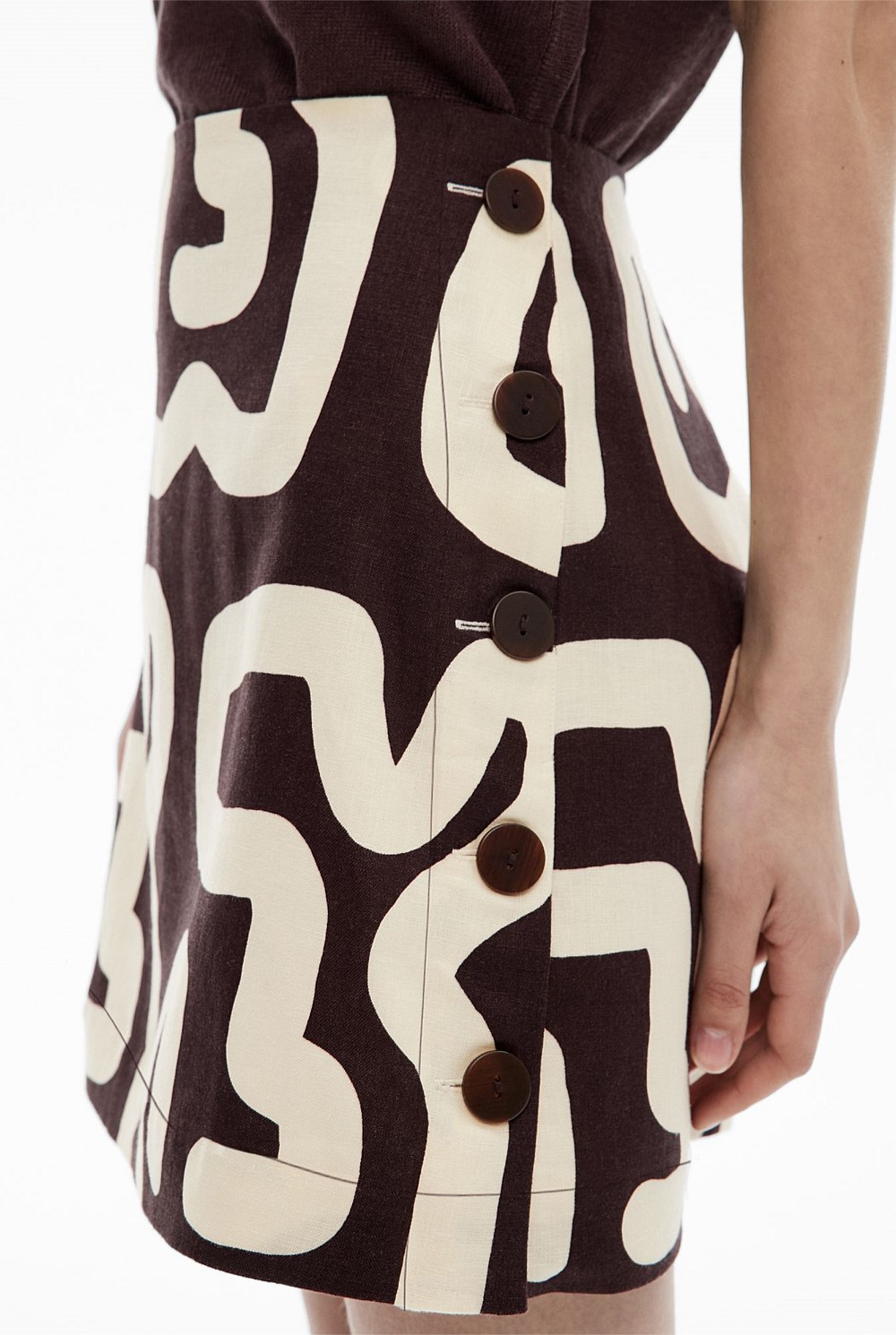 Button Side Skirt