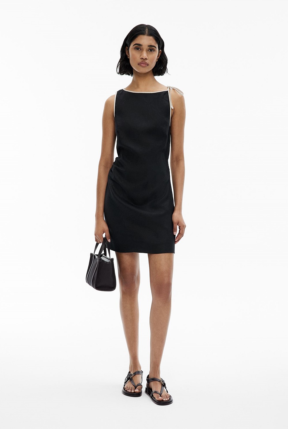 Tie Shoulder Mini Dress