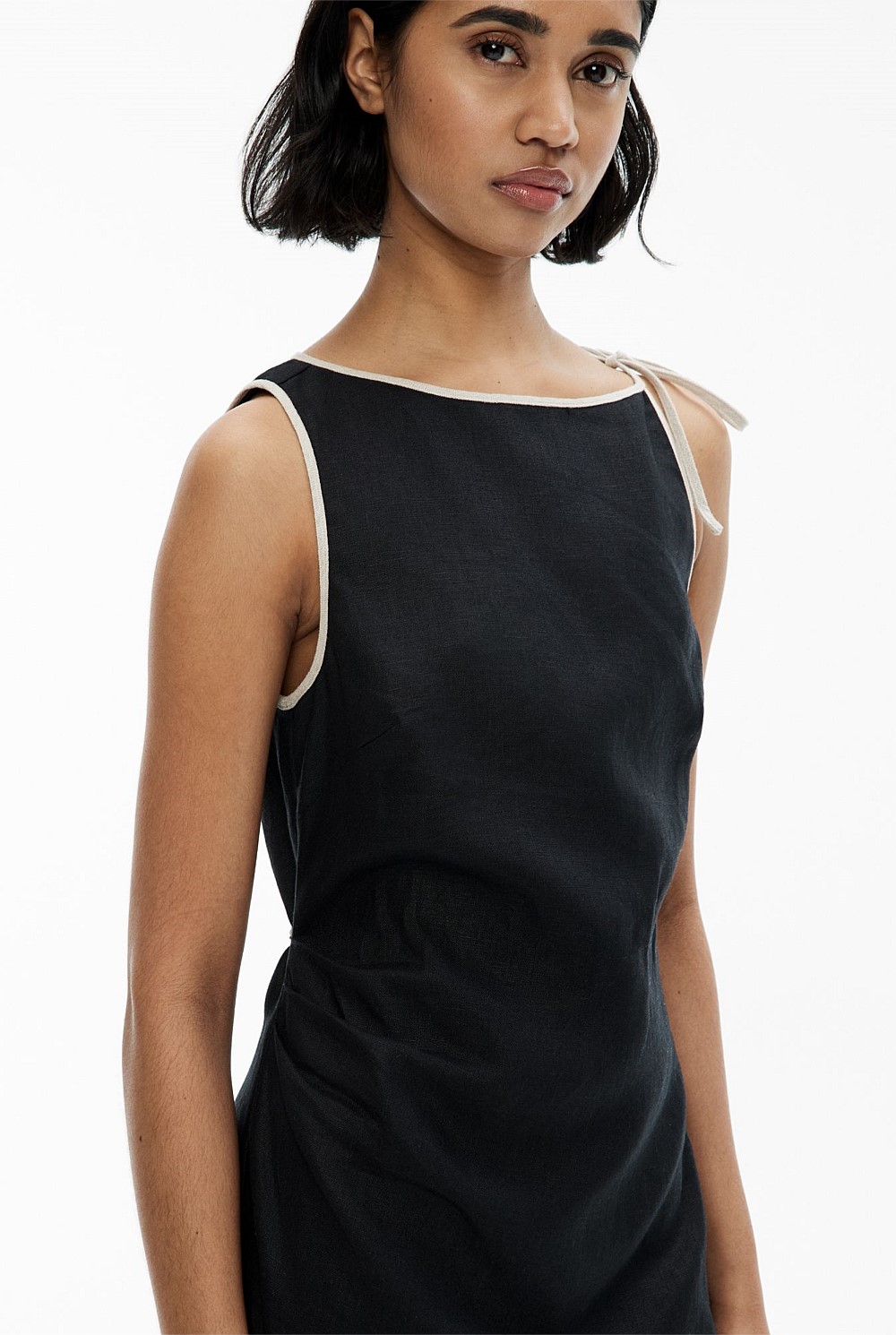 Tie Shoulder Mini Dress