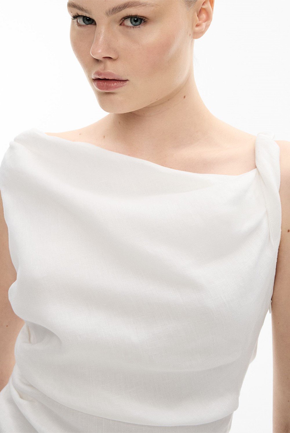 Twist Asymmetric Mini Dress