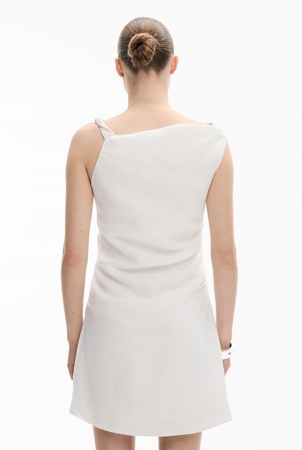 Twist Asymmetric Mini Dress