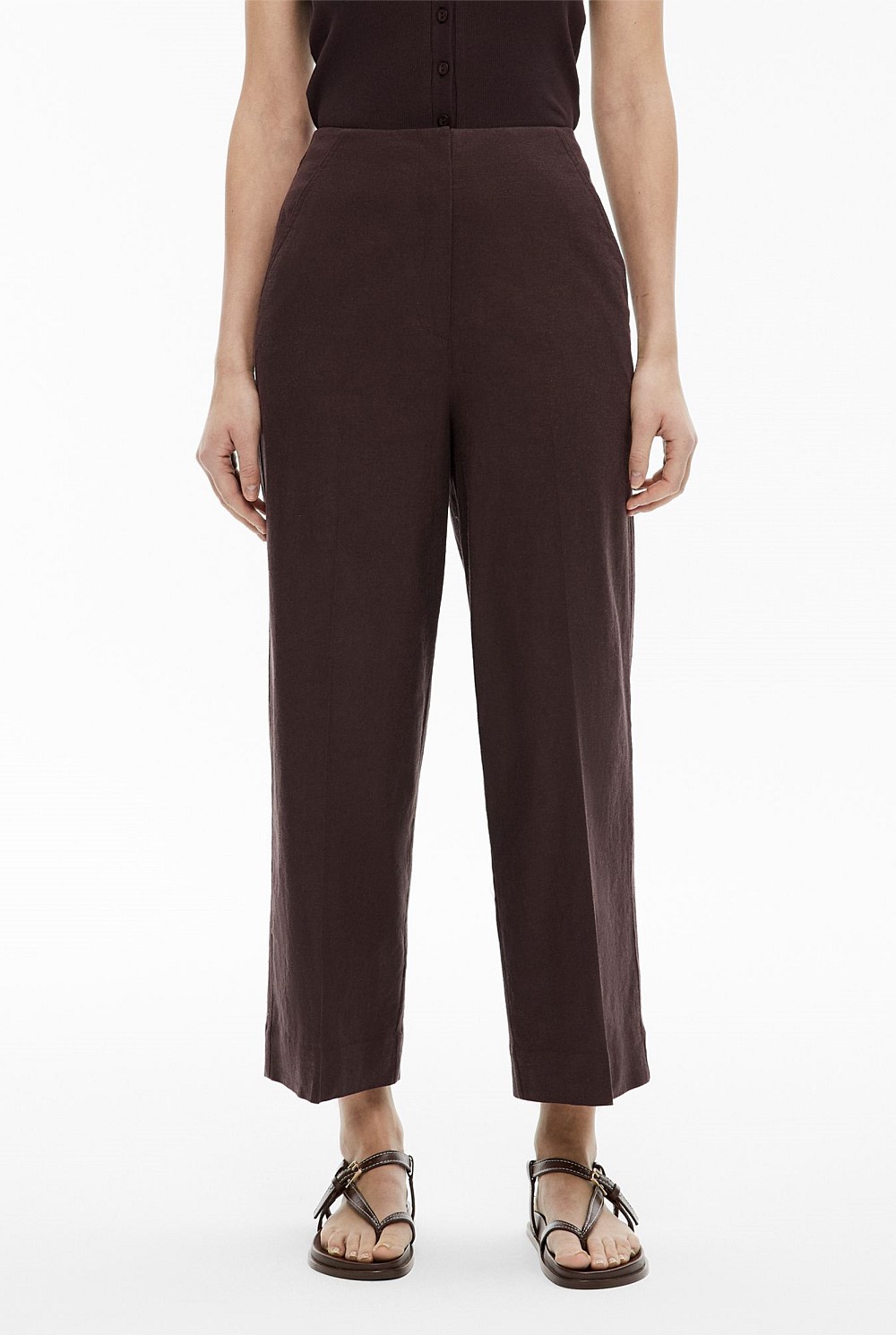 Linen Crop Pants