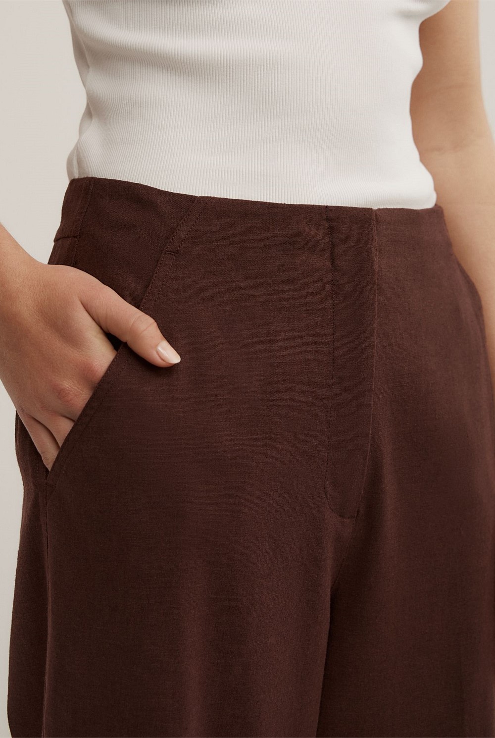 Linen Crop Pants