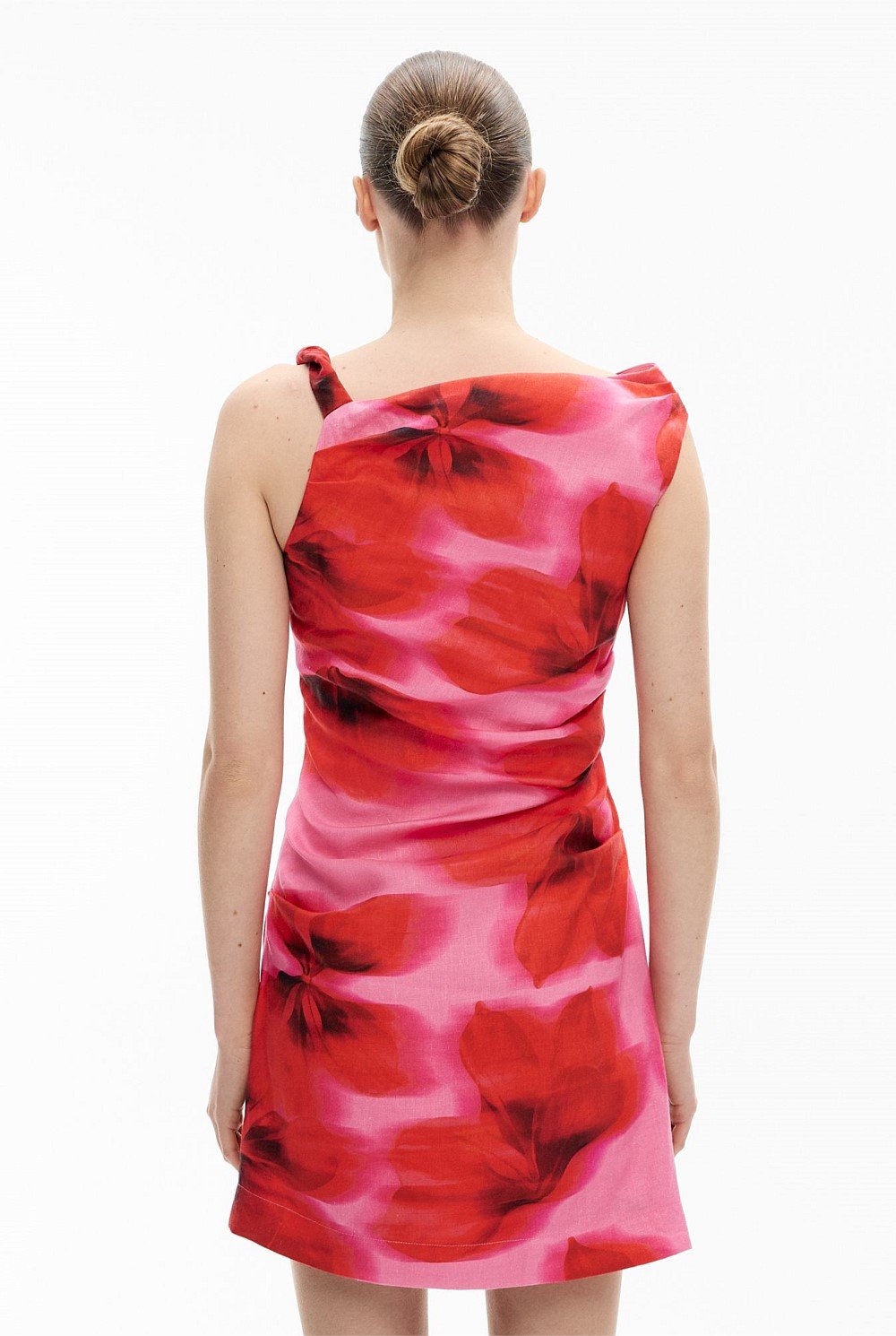 Twist Asymmetric Mini Dress