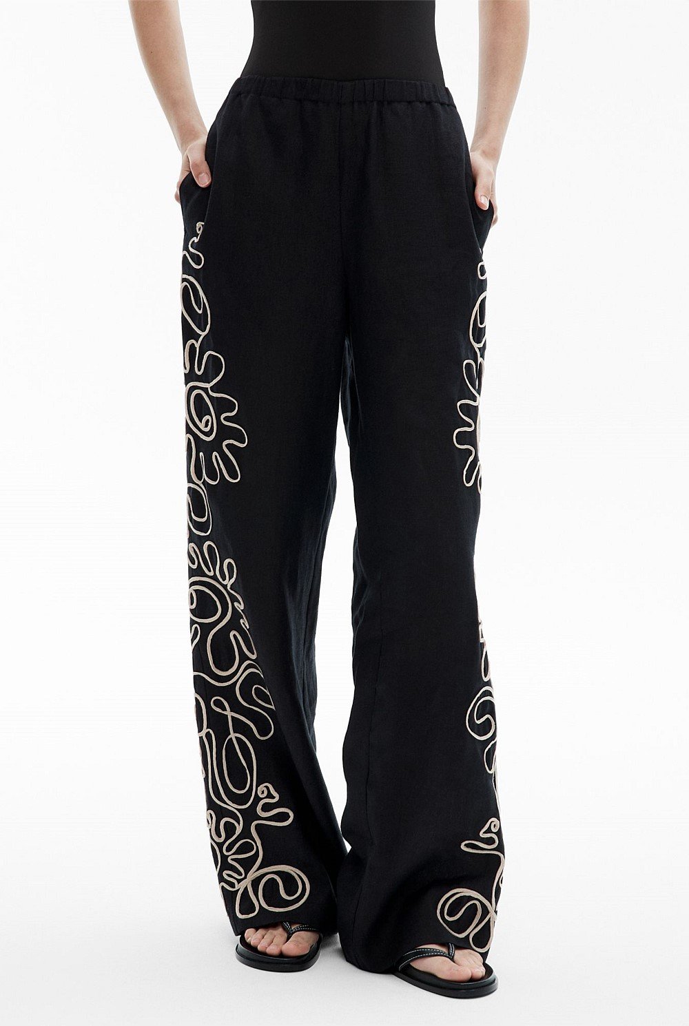 Corded Pull On Pants