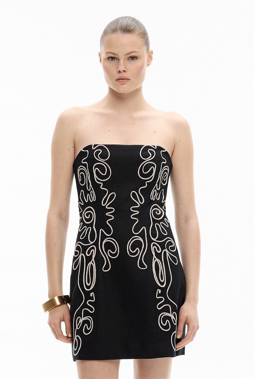 Corded Strapless Dress