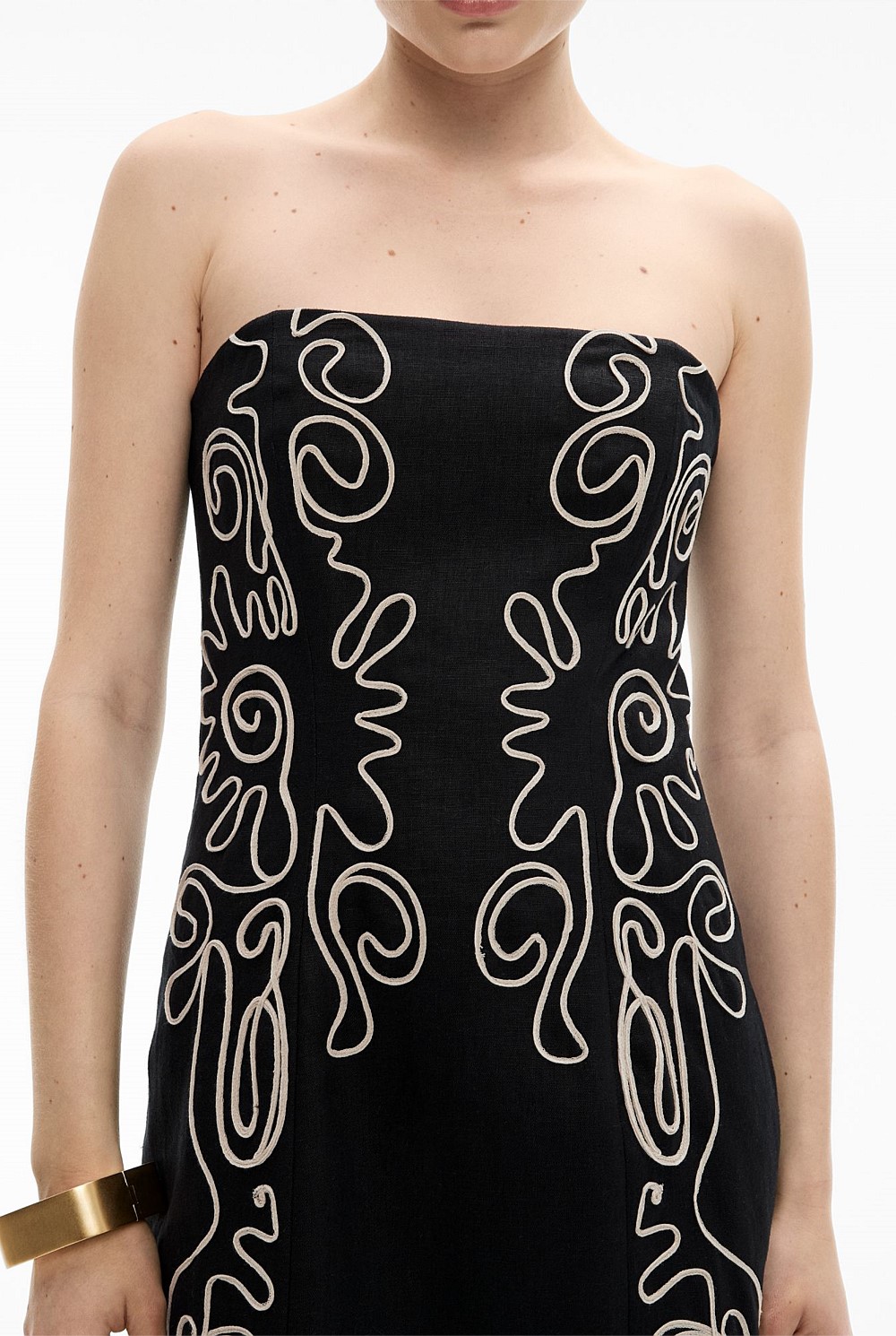 Corded Strapless Dress