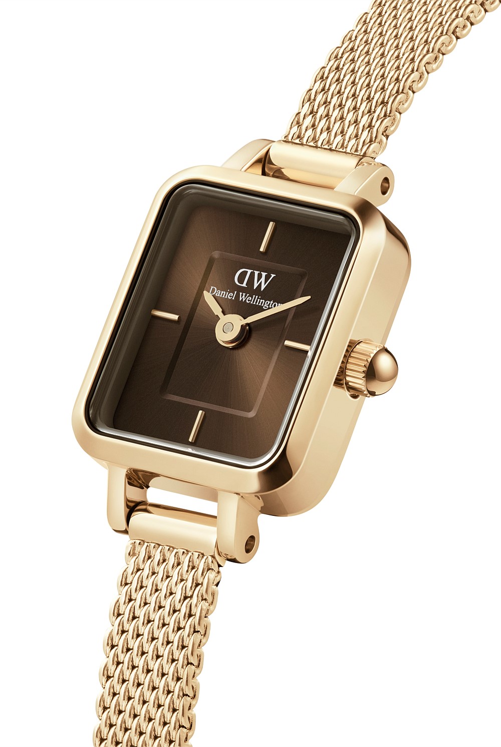 Quadro Mini Evergold Amber Watch