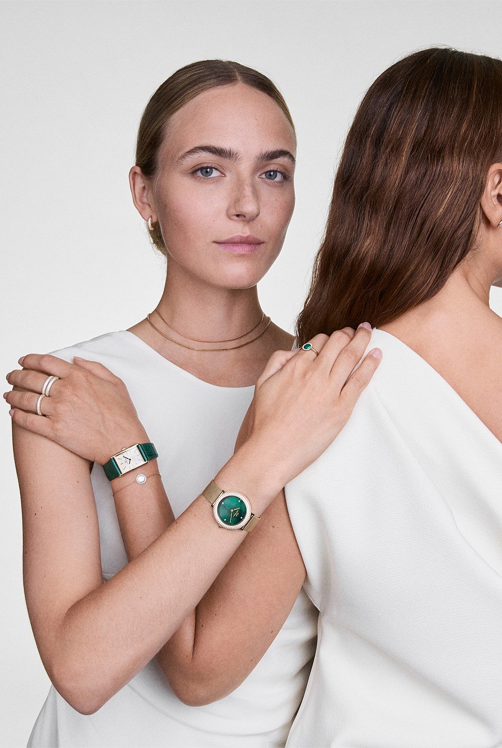 Bound 32x22 Green Croc Leather G Champagne Sunray Watch