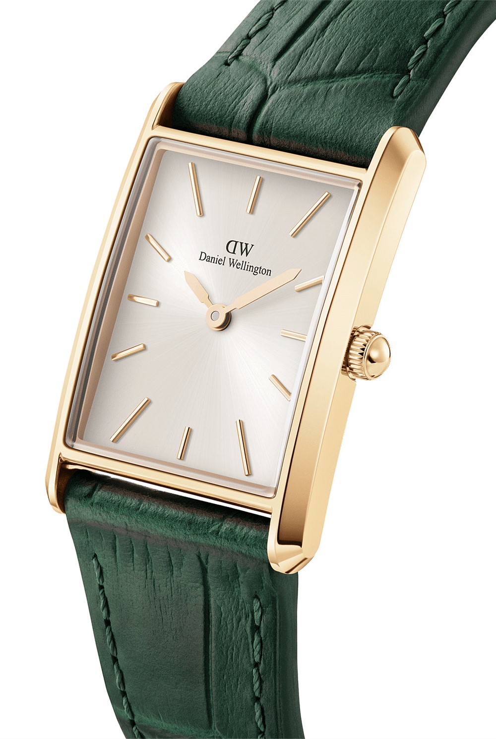 Bound 32x22 Green Croc Leather G Champagne Sunray Watch