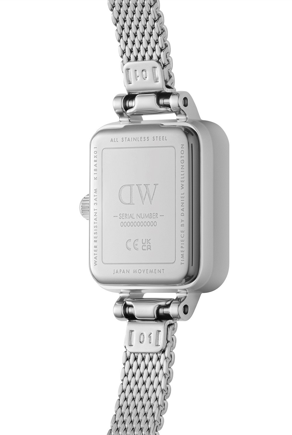 Quadro Mini 15x18 Sterling S White Watch
