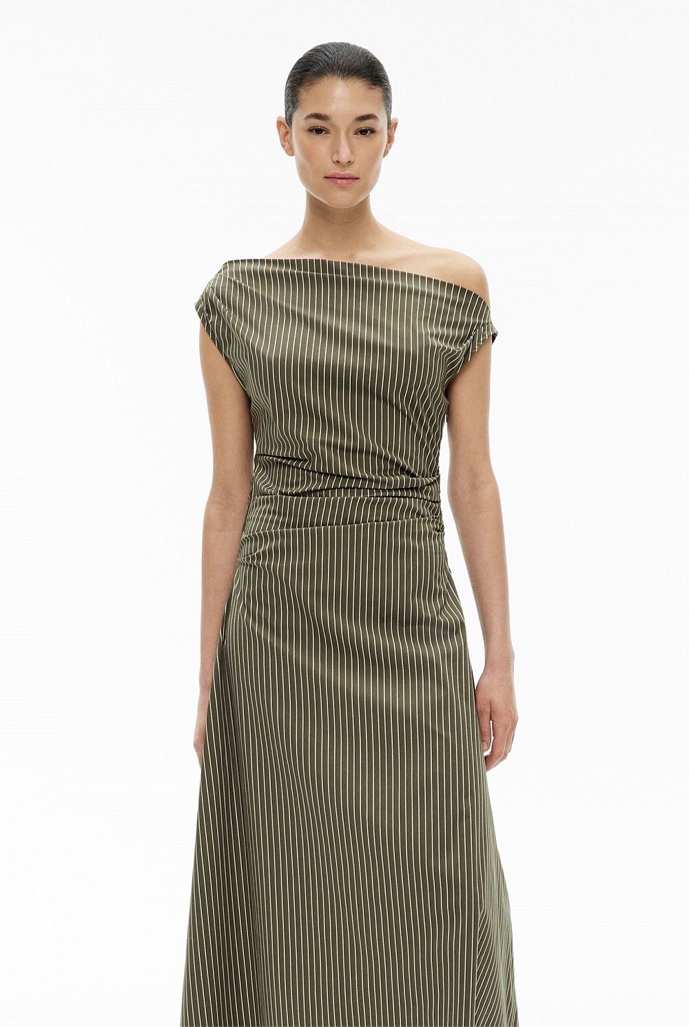 Asymmetric Shoulder Dress