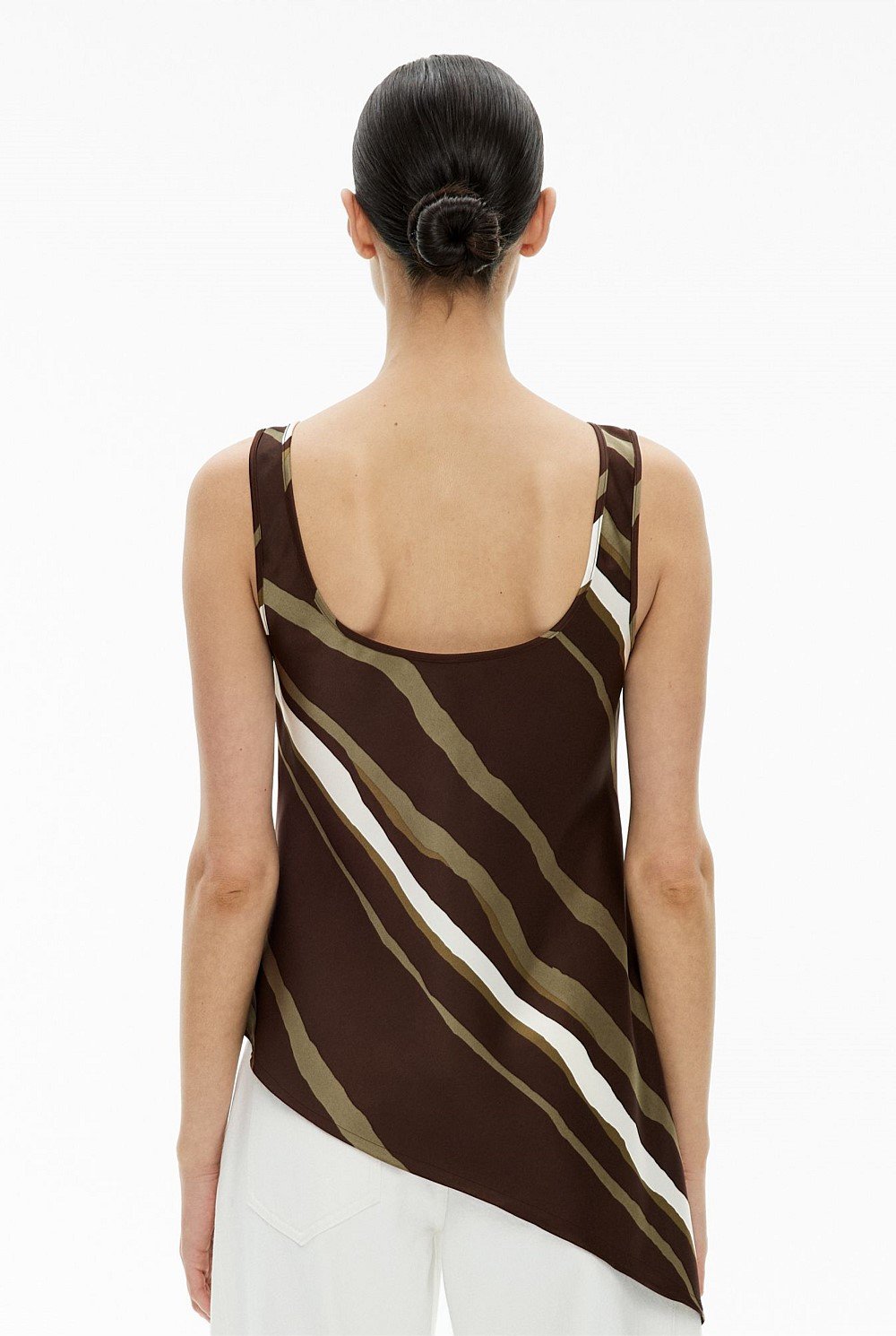 Asymmetric Scoop Neck Tank