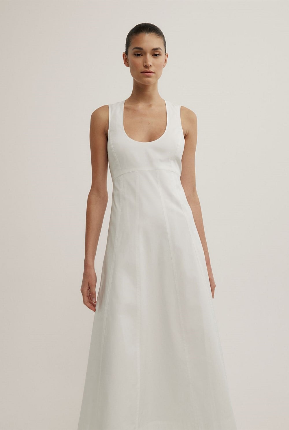 Scoop Neck Midi Dress