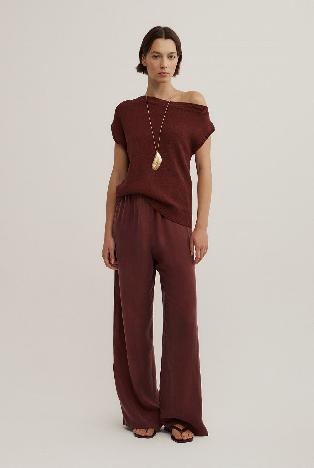 Knitted Off Shoulder Top main image 1