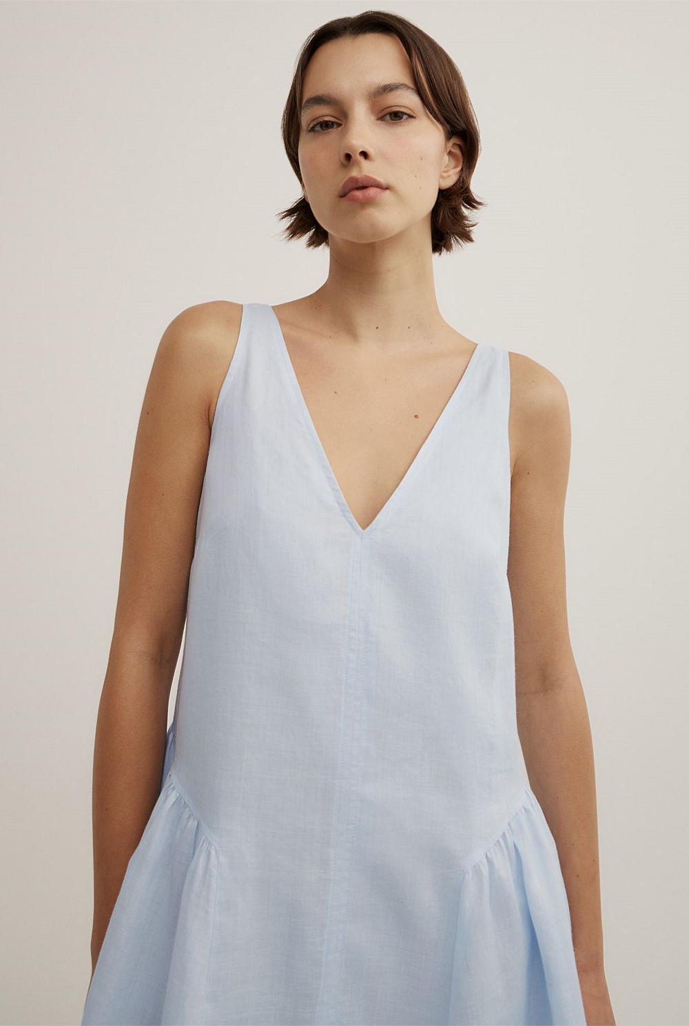 Mini Gather Panel Dress