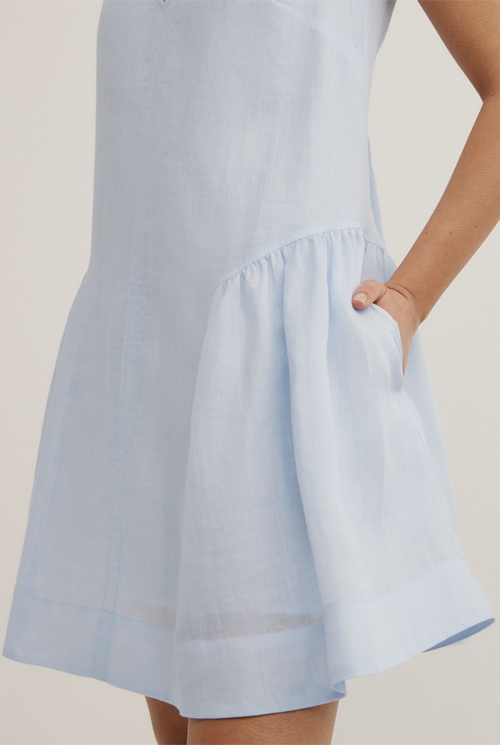 Mini Gather Panel Dress