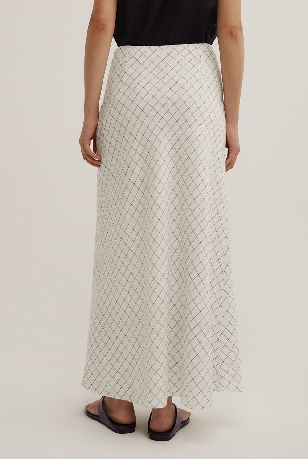 Bias Linen Slip Skirt