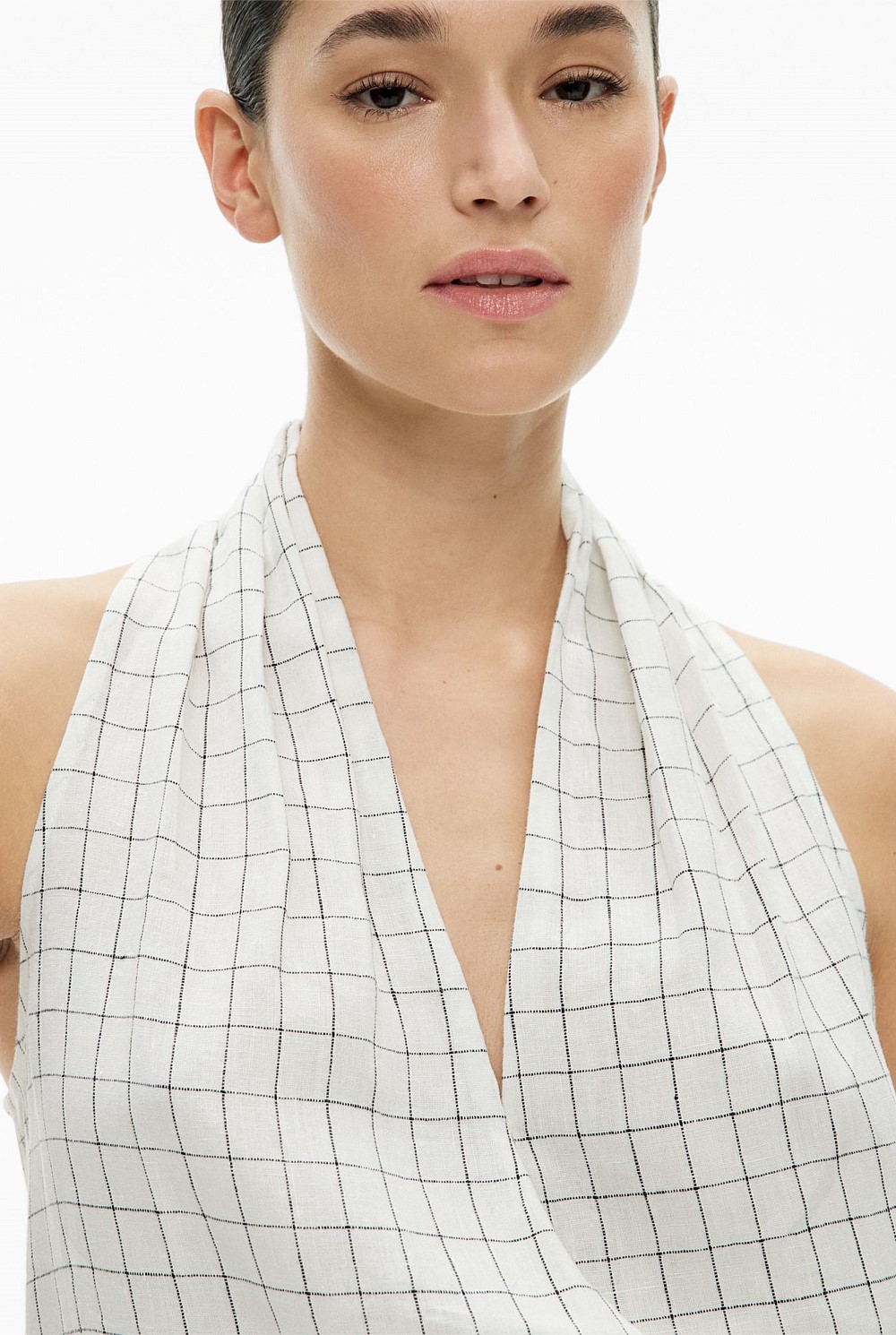 Linen Wrap Top