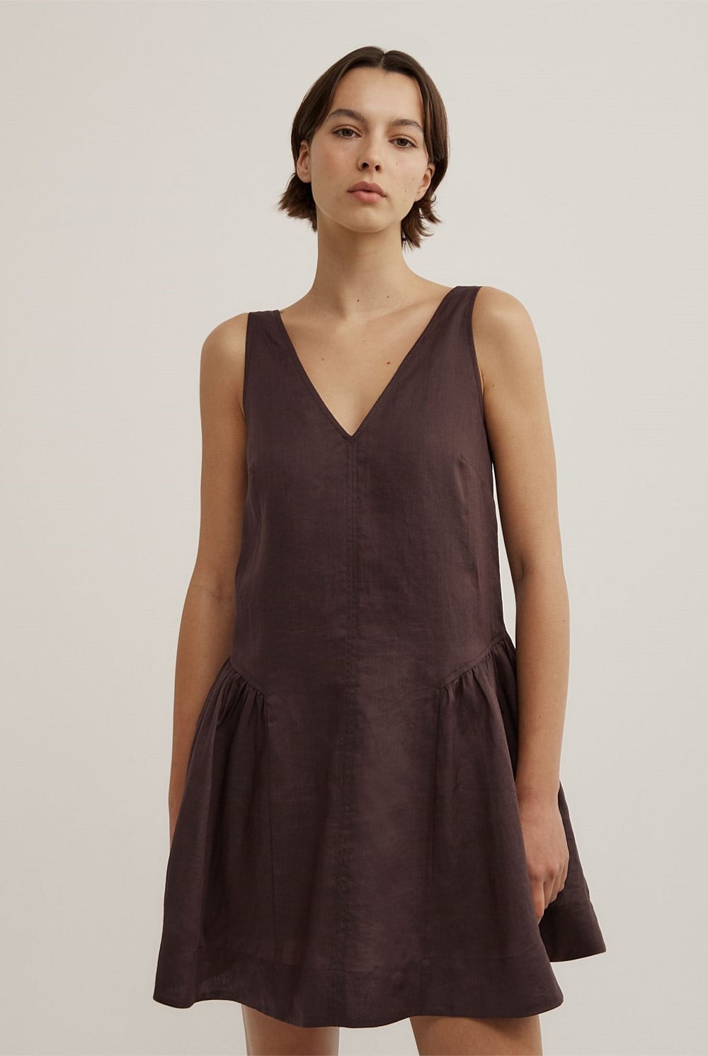 Mini Gather Panel Dress