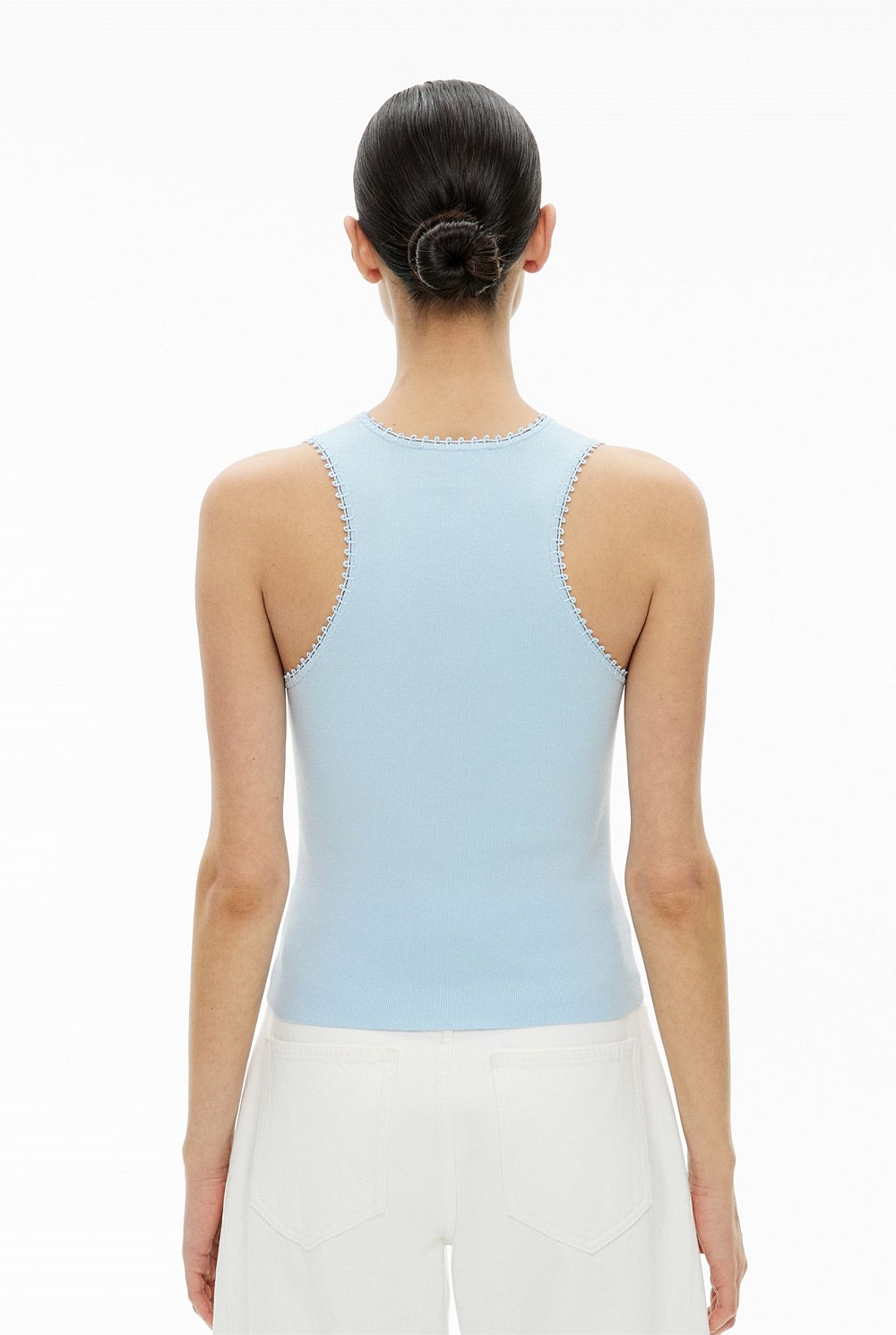 Crochet Detail Knit Tank Top