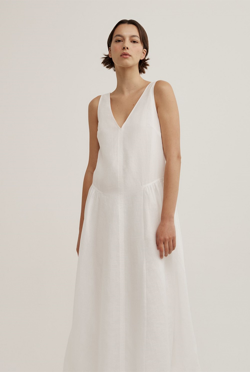 Maxi Panel Gather Dress