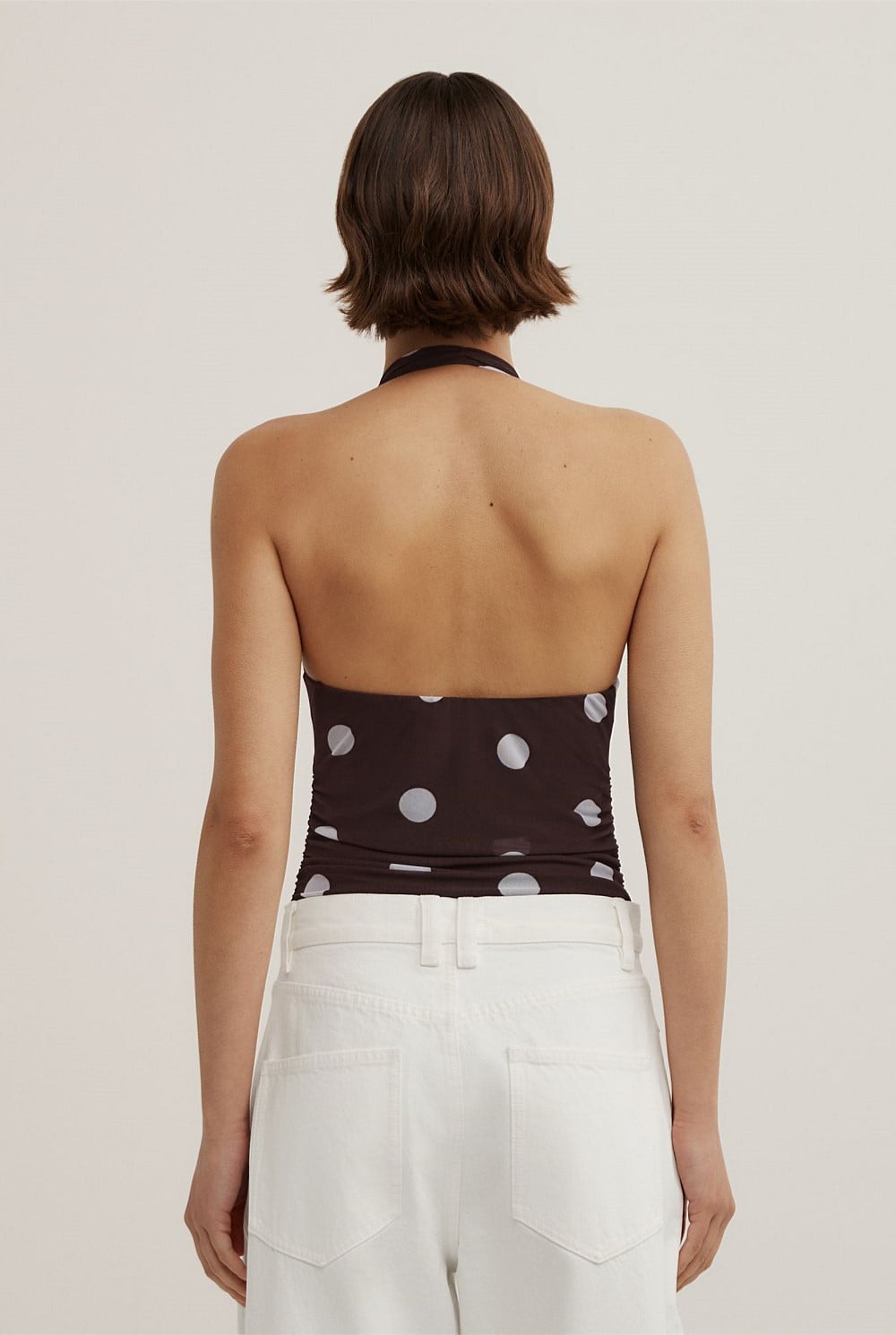 Halterneck Mesh Bodysuit