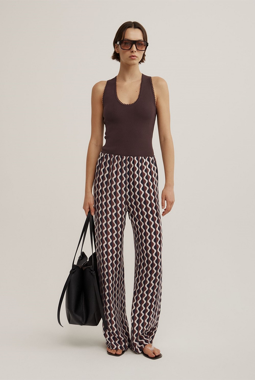 Crochet Detail Knit Tank Top