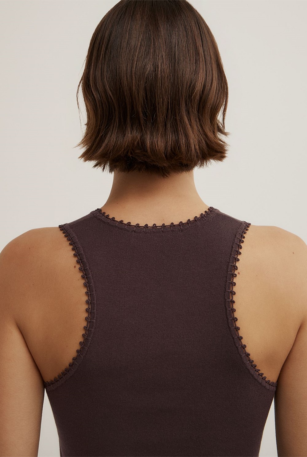 Crochet Detail Knit Tank Top