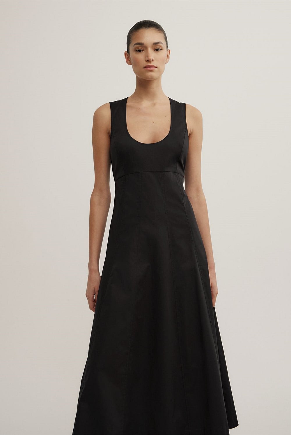 Scoop Neck Midi Dress