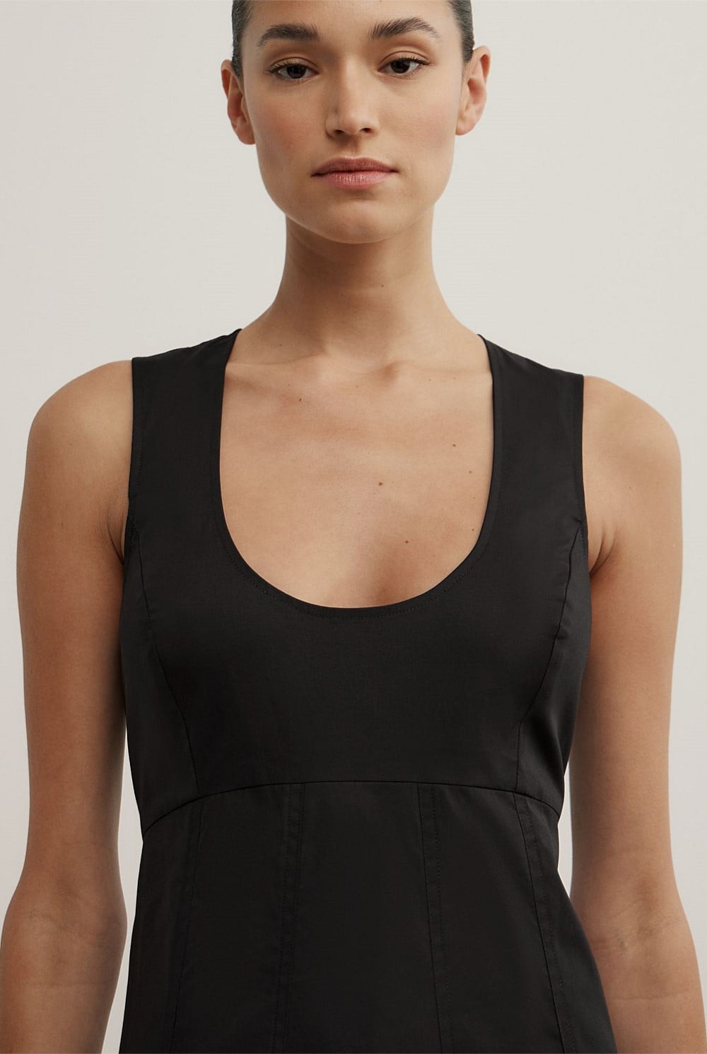 Scoop Neck Midi Dress