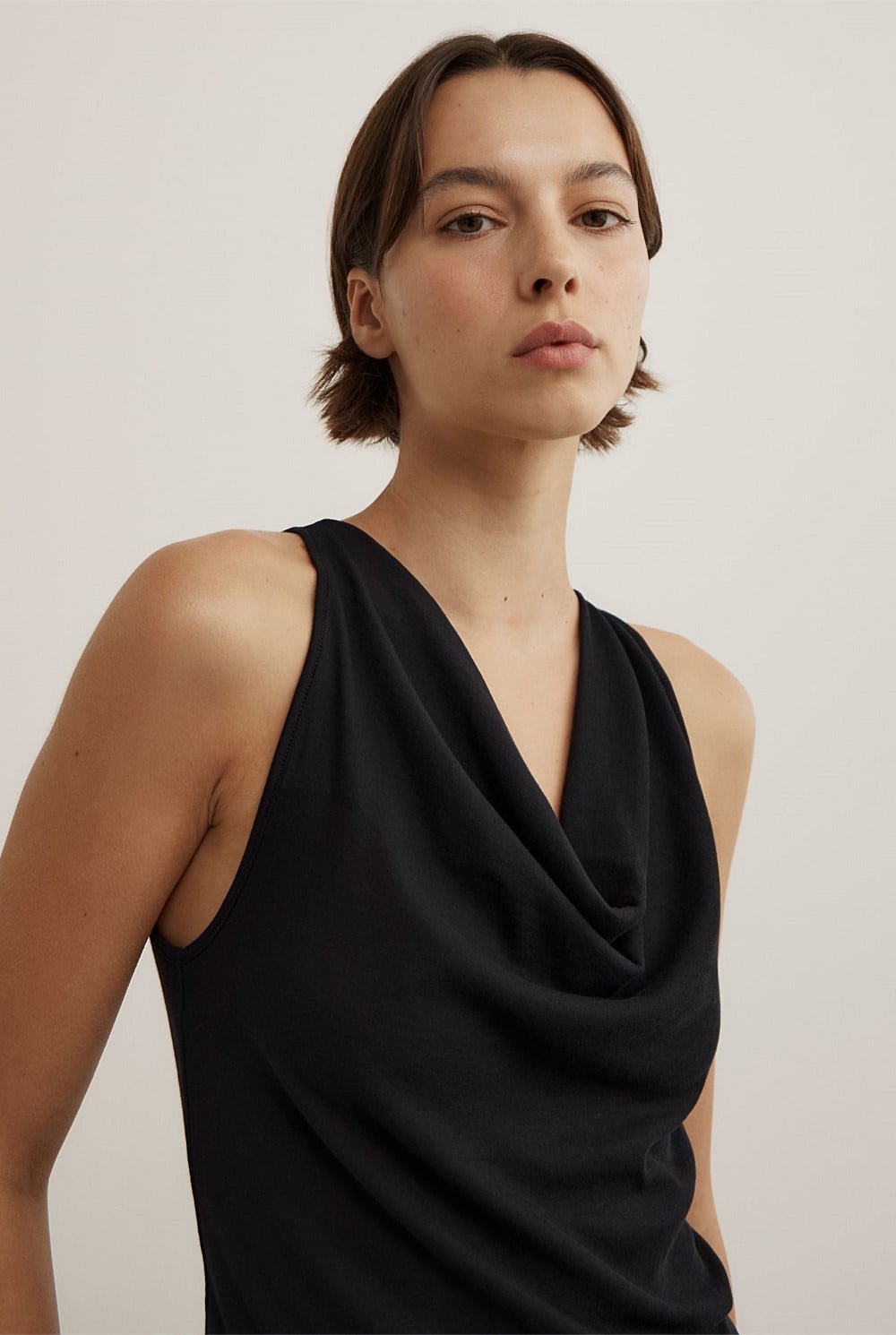Cowl Neck Tank Top