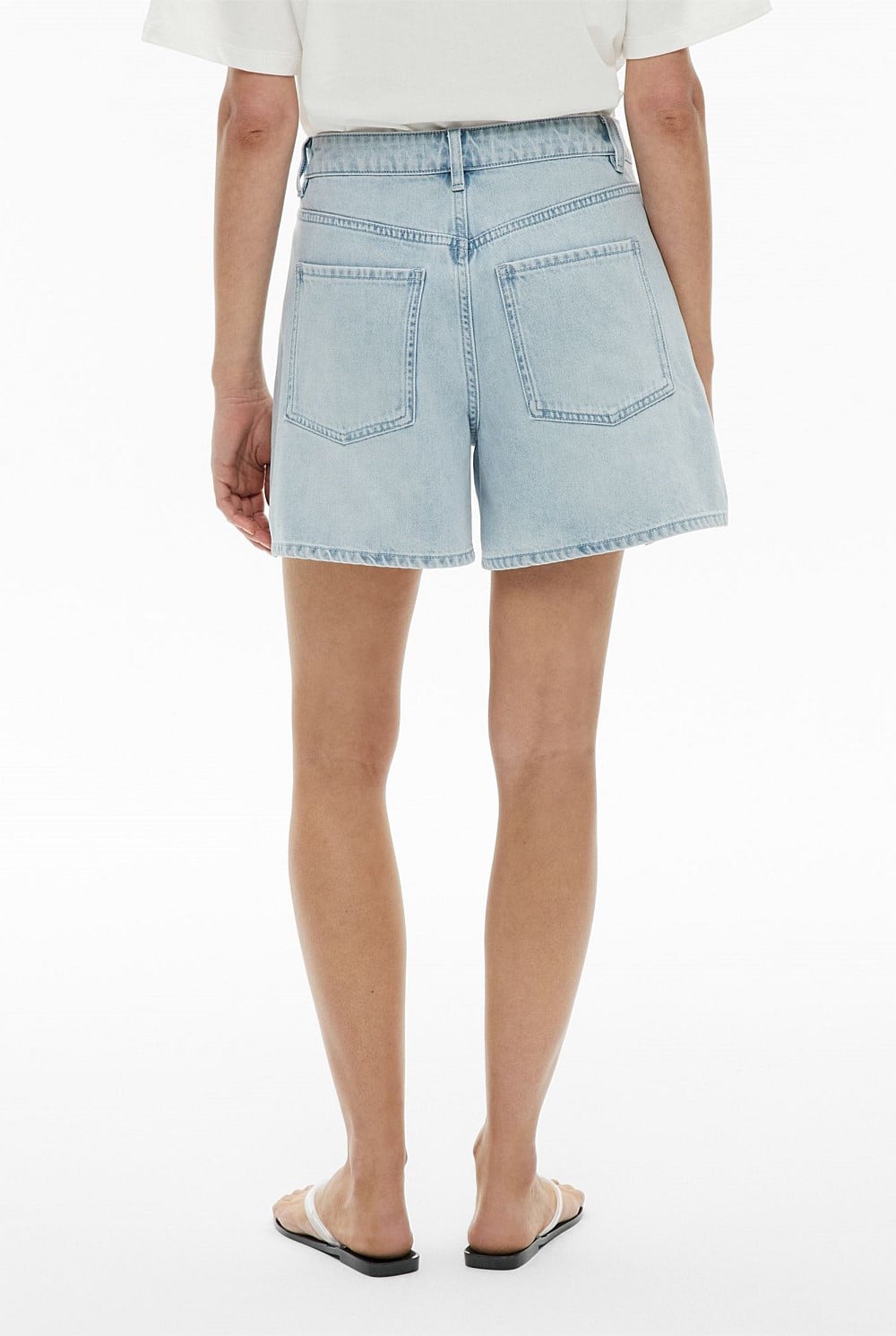 Stitch Denim Shorts