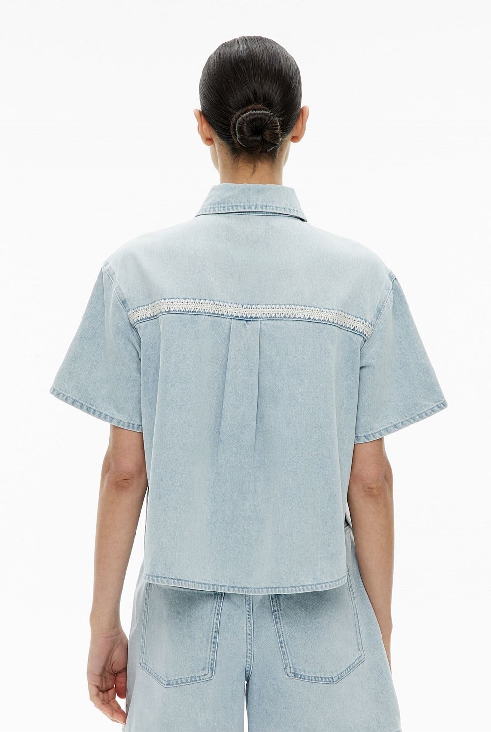 Stitch Detail Denim Shirt