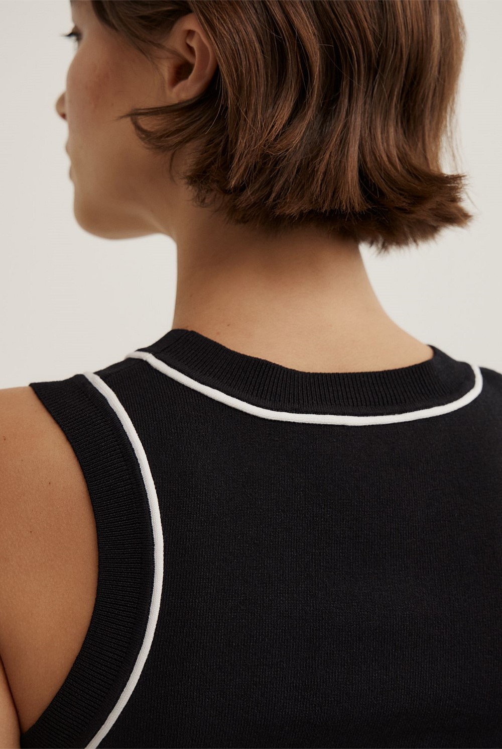 Trim Knit Tank Top
