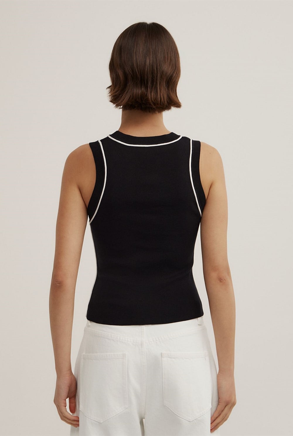 Trim Knit Tank Top