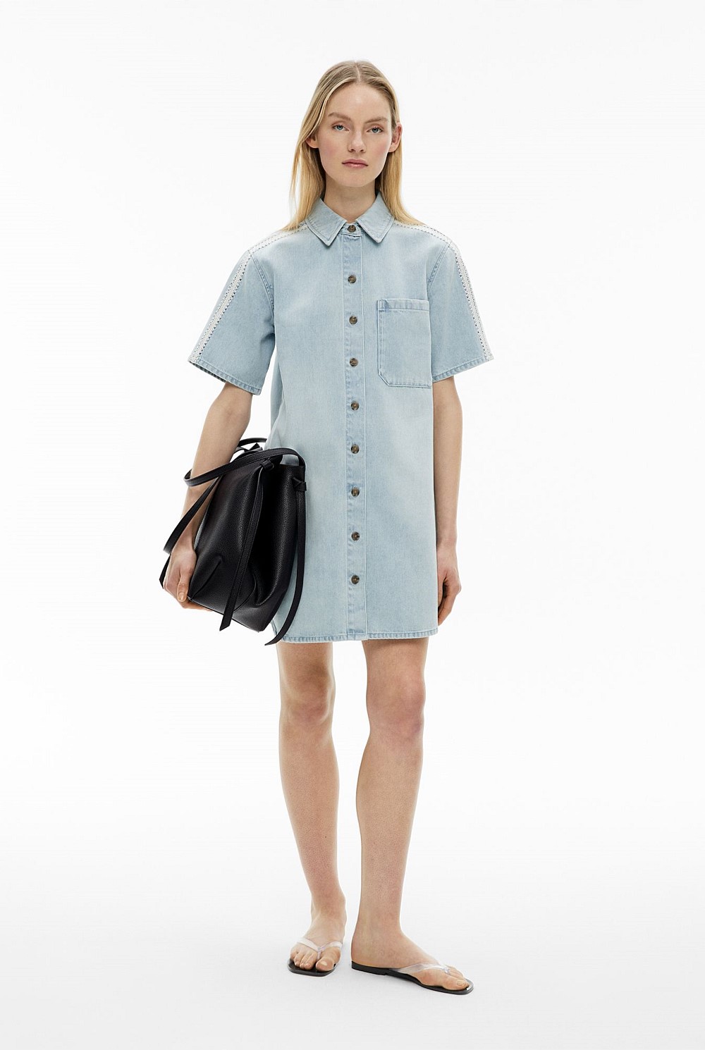 Stitch Detail Denim Dress