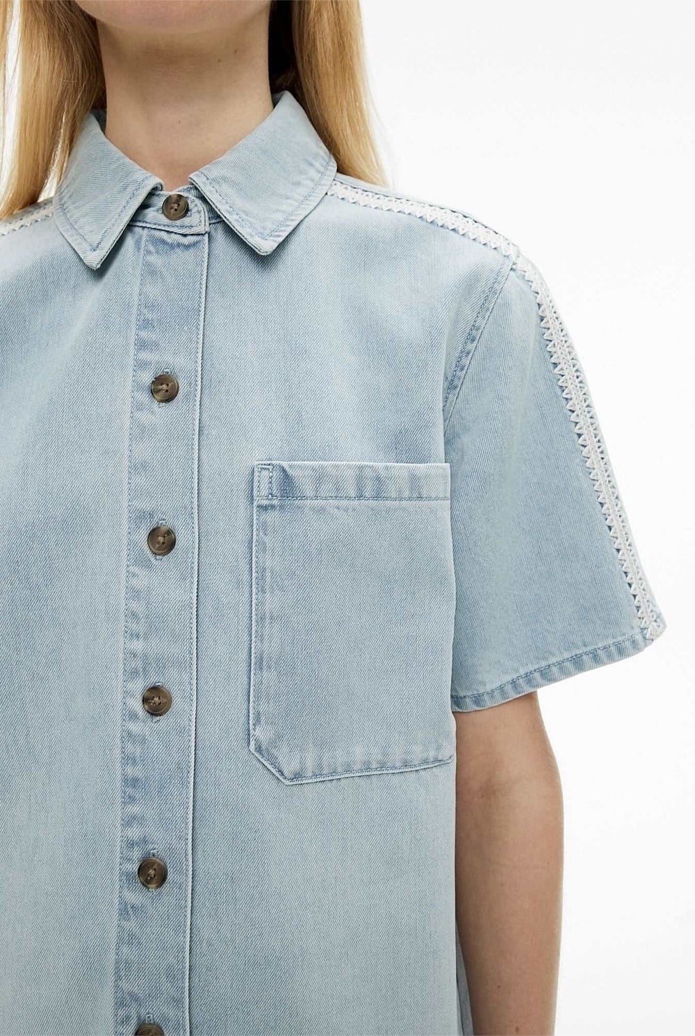 Stitch Detail Denim Dress