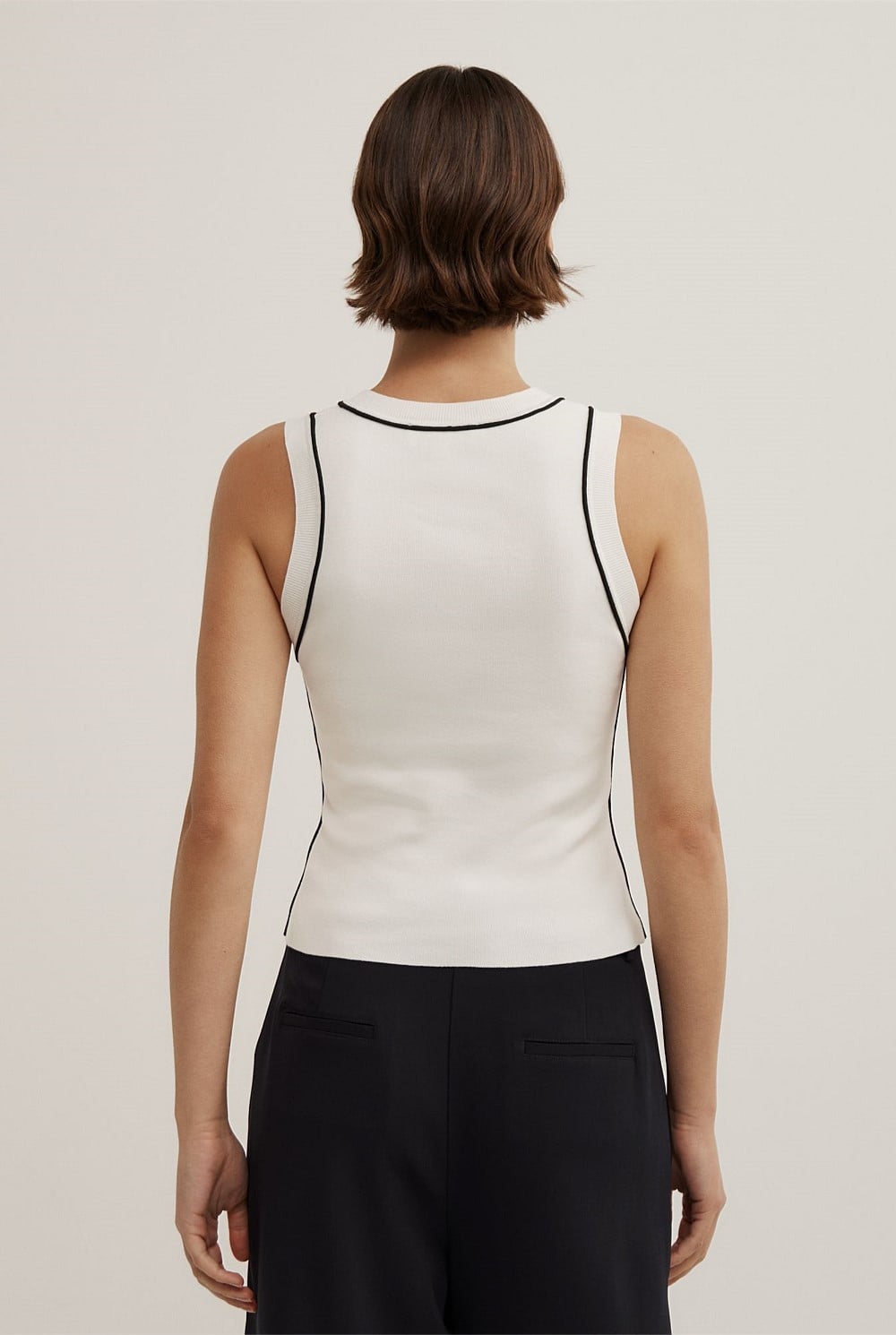 Trim Knit Tank Top