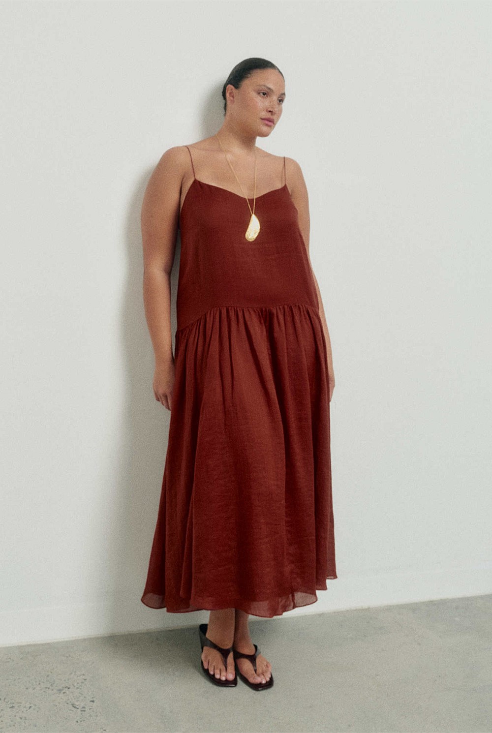 Fine Strap Maxi Dress