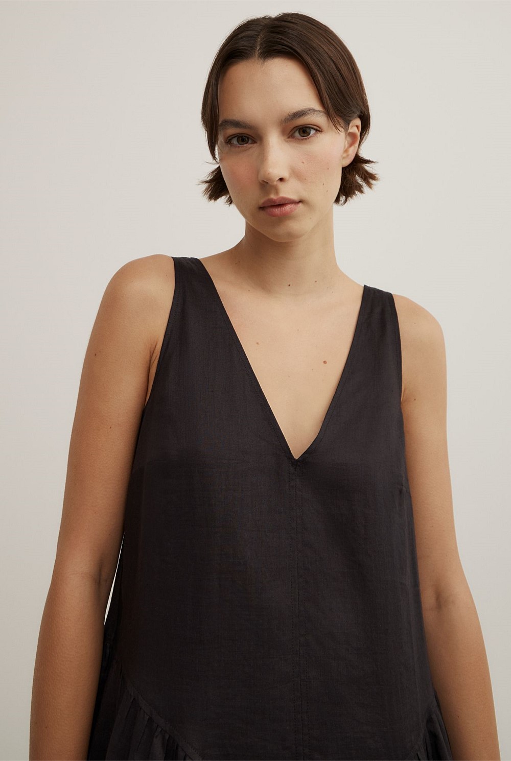 Maxi Panel Gather Dress