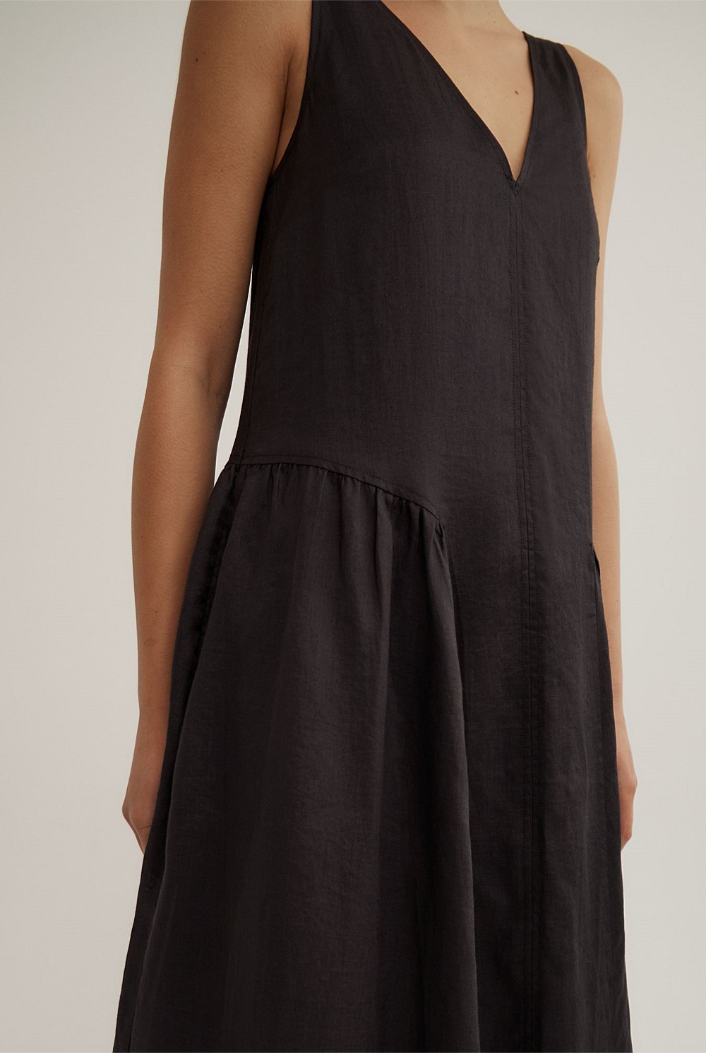 Maxi Panel Gather Dress