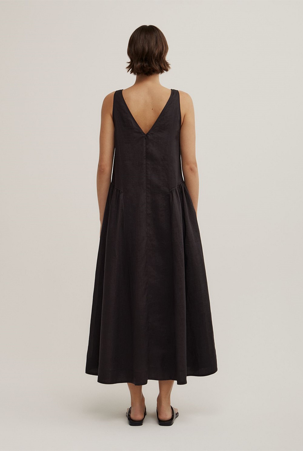 Maxi Panel Gather Dress