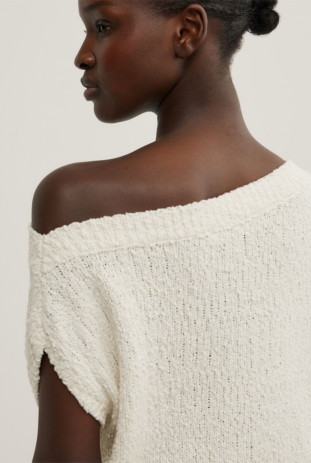 Textured Asymmetric Knit Tank Top