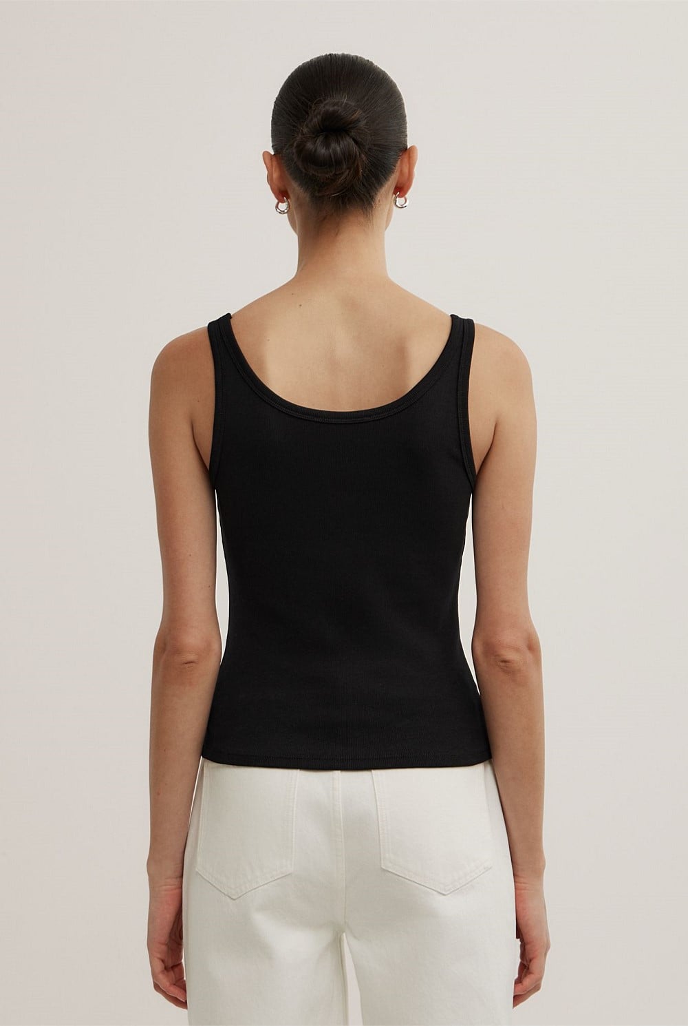 Fine Scoop Neck Tank Top