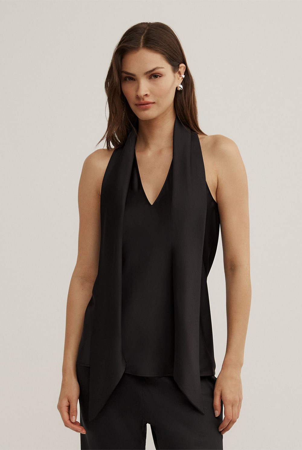 V-Neck Scarf Top