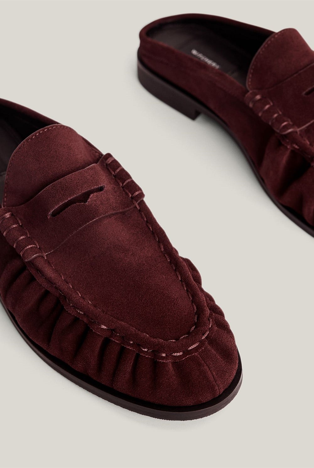 Zoe Suede Mule Loafers