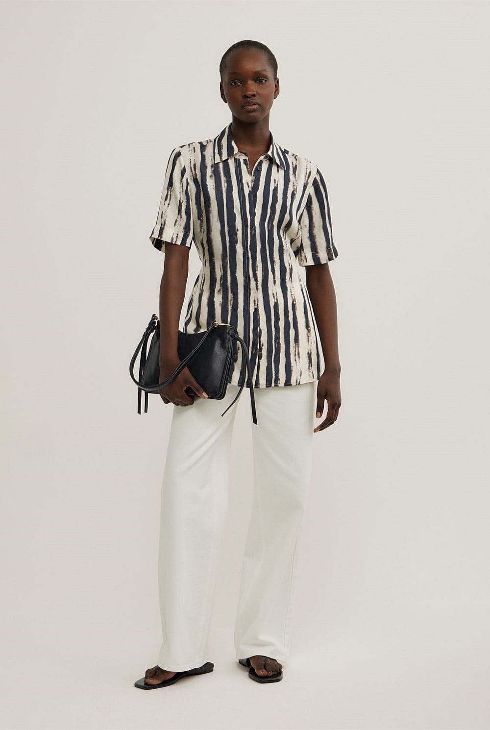 Cupro Tie Waist Shirt