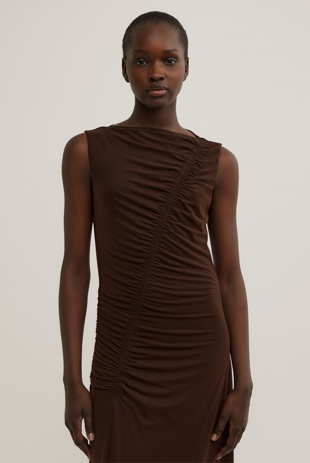 Asymmetric Gather Dress